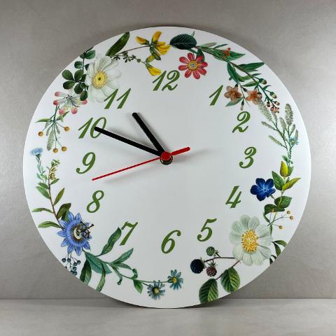 Orologio da parete in Plexiglas Regplex tema Floreale a cerchio