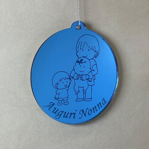 Pallina di Natale con incisione Nonni Regplex in Plexiglas PN-51