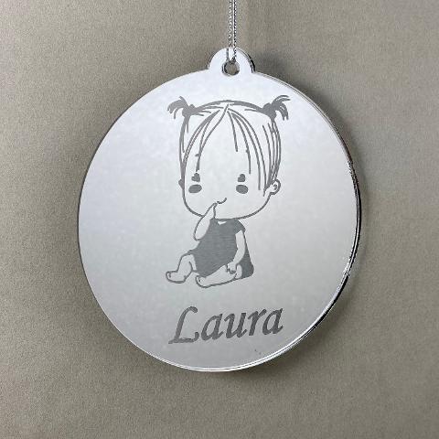 Pallina di Natale tema Bambini Regplex Scritta Personalizzata PNP-10