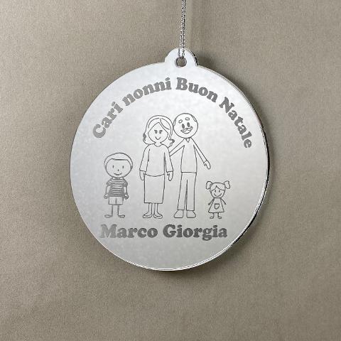 Pallina di Natale tema Nonni Regplex Scritta Personalizzata PNP-17