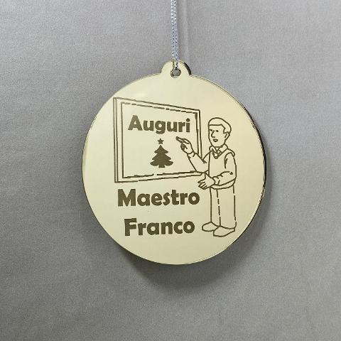 Pallina di Natale tema Scuola Regplex Scritta Personalizzata PNP-19