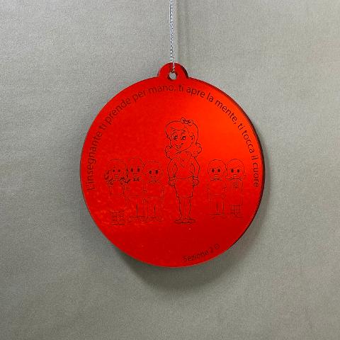 Pallina di Natale tema Scuola Regplex Scritta Personalizzata PNP-55