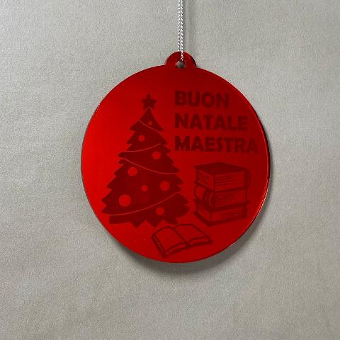 Pallina di Natale con incisione Scuola Regplex in Plexiglas PN-64