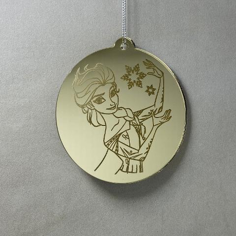 Pallina di Natale con incisione Cartoni Animati Regplex in Plexiglas PN-107