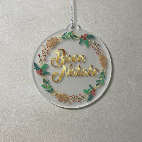 Pallina di Natale con stampa Regplex in Plexiglas PN-113