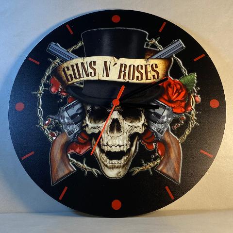 Orologio da parete in Plexiglas Guns N' Roses Skull Regplex tema Rock Band
