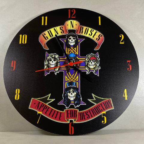 Orologio da parete in Plexiglas Guns N' Roses AFD Regplex tema Rock Band
