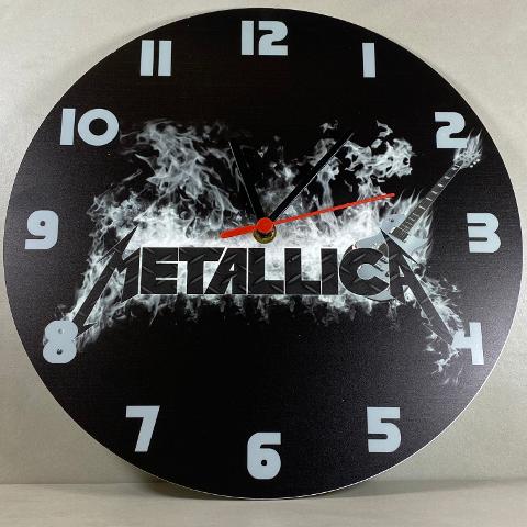 Orologio da parete in Plexiglas Metallica con chitarra ESP Regplex tema Rock Band