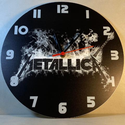Orologio da parete in Plexiglas Metallica con chitarra ESP Regplex tema Rock Band