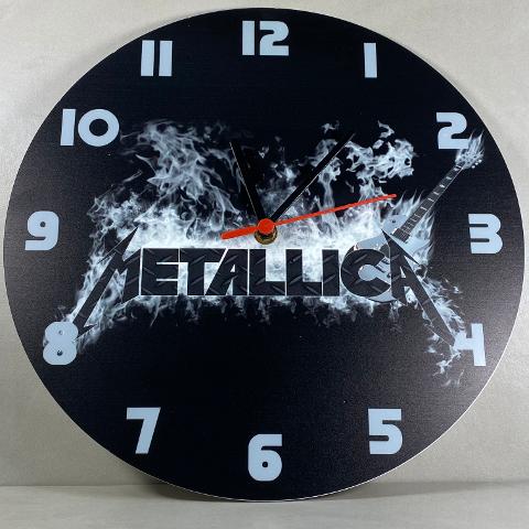 Orologio da parete in Plexiglas Metallica con chitarra ESP Regplex tema Rock Band
