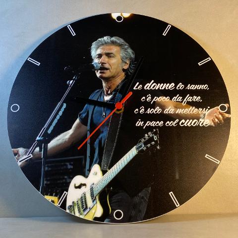 Orologio da parete in Plexiglas Ligabue Regplex tema Rock Band