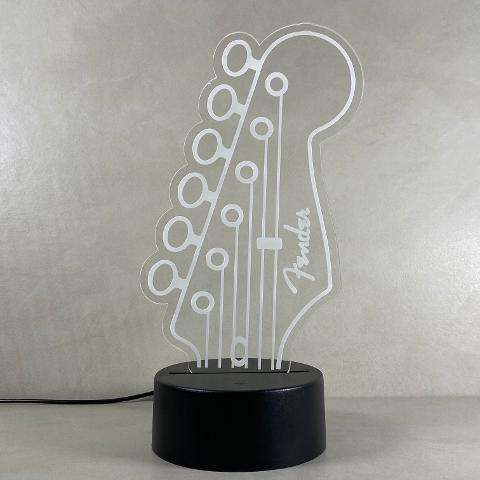 Lampada Fender Headstock con Scritta Personalizzata Regplex Base LED RGB
