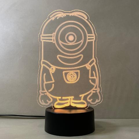 Lampada Minions con Scritta Personalizzata Regplex Base LED RGB