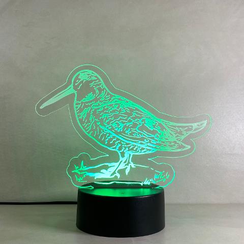 Lampada Beccaccia Woodcock con Scritta Personalizzata Regplex Base LED RGB