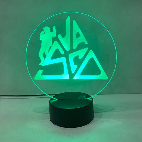 Lampada Vasco Rossi con Scritta Personalizzata Regplex Base LED RGB