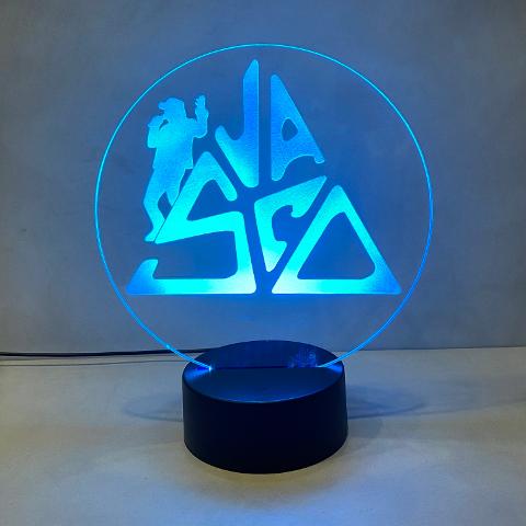 Lampada Vasco Rossi con Scritta Personalizzata Regplex Base LED RGB