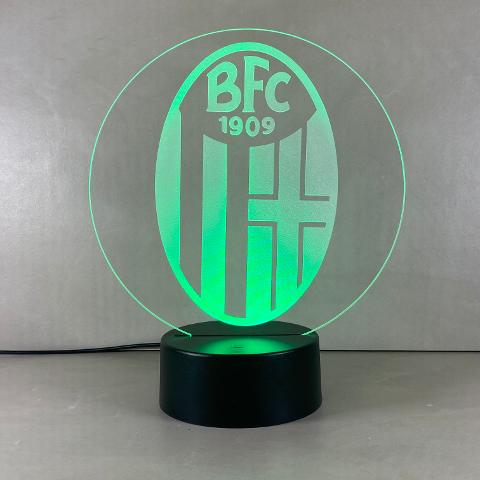 Lampada Bologna con Scritta Personalizzata Regplex Base LED RGB