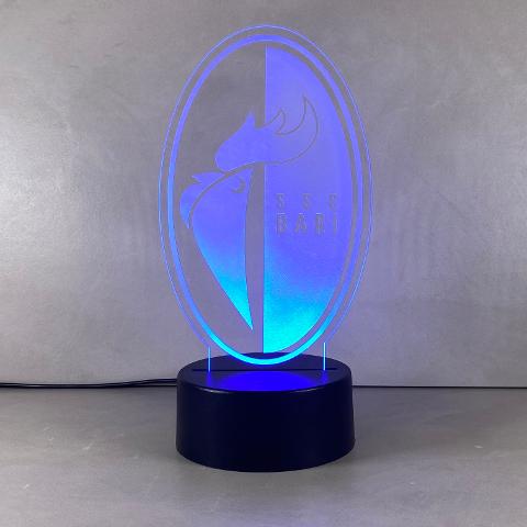 Lampada Bari con Scritta Personalizzata Regplex Base LED RGB