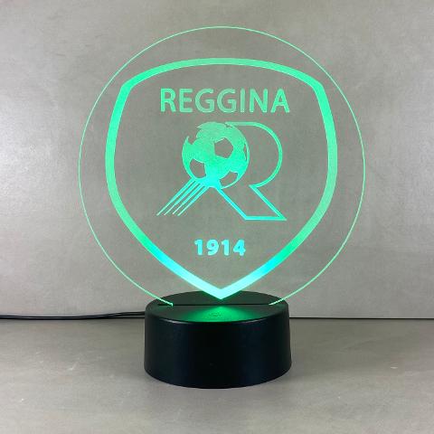 Lampada Reggina con Scritta Personalizzata Regplex Base LED RGB