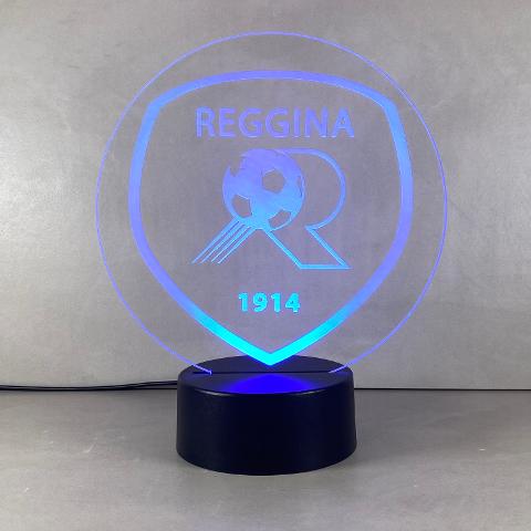 Lampada Reggina con Scritta Personalizzata Regplex Base LED RGB