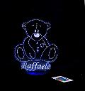 Lampada Orsacchiotto di Peluche con Scritta Personalizzata Regplex Base LED RGB