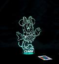 Lampada Minnie con Scritta Personalizzata Regplex Base LED RGB