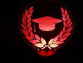 Lampada Corona di Laurea con Scritta Personalizzata Regplex Base LED RGB