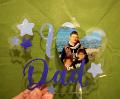 Portafoto con Scritta I LOVE DAD in Plexiglass cm 17x17 Regplex Personalizzato
