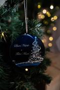 Pallina di Natale blu - Buon Natale e Felice Anno - Regplex in Plexiglas PN-24