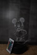 Lampada Topolino con Scritta Personalizzata Regplex Base LED RGB