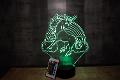 Lampada Unicorno con Scritta Personalizzata Regplex Base LED RGB
