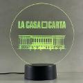 Lampada Casa Di Carta con Scritta Personalizzata Regplex Base LED RGB