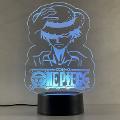 Lampada One Piece con Scritta Personalizzata Regplex Base LED RGB
