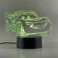Lampada Cars con Scritta Personalizzata Regplex Base LED RGB