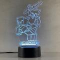 Lampada Minecraft con Scritta Personalizzata Regplex Base LED RGB