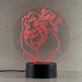 Lampada Re Leone con Scritta Personalizzata Regplex Base LED RGB