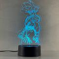 Lampada Goku Dragon Ball con Scritta Personalizzata Regplex Base LED RGB