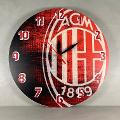 Orologio da parete in Plexiglas Milan Regplex tema Squadre Calcio