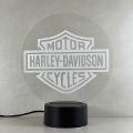 Lampada Logo Harley Davidson con Scritta Personalizzata Regplex Base LED RGB