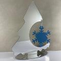 Albero con pallina Fiocco di Neve - Decoro Natalizio Regplex in Plexiglass