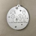 Pallina di Natale tema Famiglia Regplex Scritta Personalizzata PNP-31