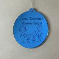 Pallina di Natale tema Famiglia Regplex Scritta Personalizzata PNP-34