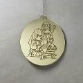 Pallina di Natale specchiata con incisione Sacra Famiglia Regplex in Plexiglas PN-69