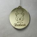 Pallina di Natale con incisione Animali Regplex in Plexiglas PN-94