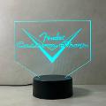 Lampada Fender Custom Shop con Scritta Personalizzata Regplex Base LED RGB