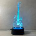 Lampada Fender Stratocaster con Scritta Personalizzata Regplex Base LED RGB
