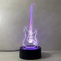 Lampada Fender Stratocaster con Scritta Personalizzata Regplex Base LED RGB
