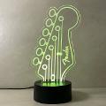 Lampada Fender Headstock con Scritta Personalizzata Regplex Base LED RGB