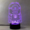 Lampada Minions con Scritta Personalizzata Regplex Base LED RGB