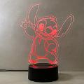 Lampada Stitch Disney con Scritta Personalizzata Regplex Base LED RGB